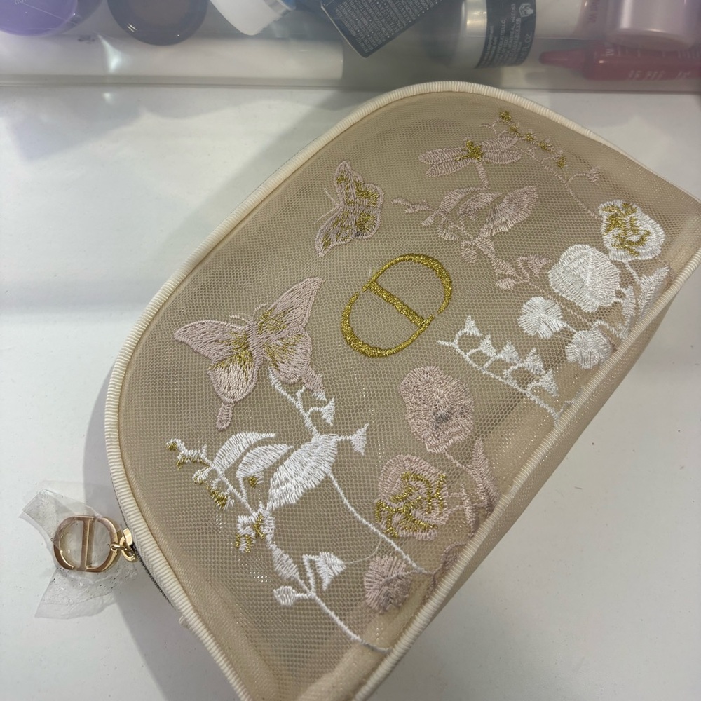 Dior Cream cosmetic Bag